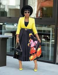 Black And Yellow Pleated Skirt Emilia Character Pleated Skirt New Fashion Black Pleated Skirt Outfit Pleated Skirt Outfit