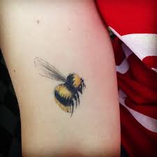 Maybe you would like to learn more about one of these? Classic Bumblebee Tattoo On Right Half Sleeve
