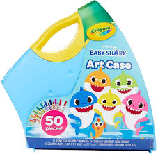 Coloring pages coloring megalodon to print megalodoning. Amazon Com Crayola Baby Shark Art Set 50 Pieces Gift For Kids 3 4 5 6 7 Toys Games