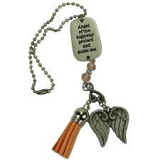 Amazon.com: Abbey & CA Gift Angel of The Highway Orange Tassel Angel Car  Charm W/ Beads : Everything Else