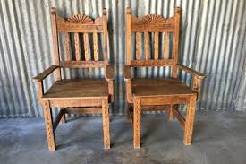 Vintage Mexican Colonial Hacienda Style Chair Wood Host Hostess Dining Chairs Ranch Style Chair Pair Available Hacienda Style Wood Chair Chair