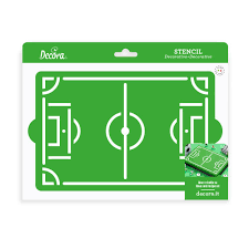 Kuchenwelt Mein Backzubehor Schablone Fussballfeld 30x20cm Von Decora