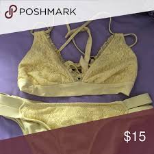 Yellow Mossimo Bathing Suit Set This Bathing Suit Was Worn