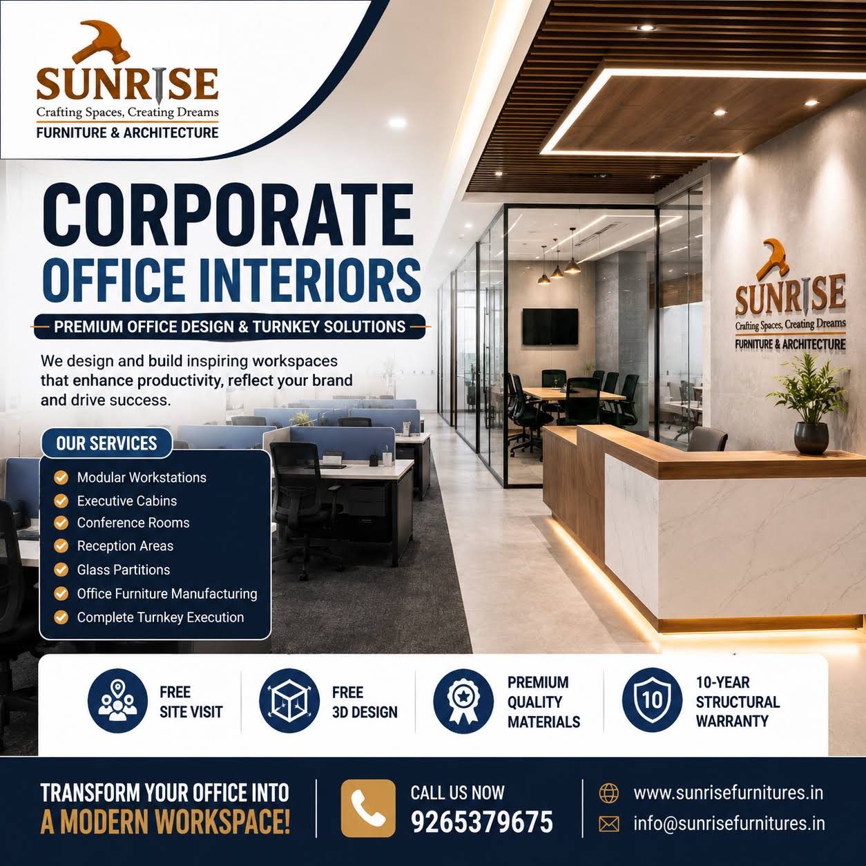 Corporate Office Interior Designer in Vadodara product image