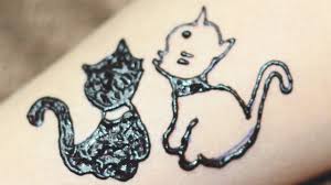 This minimalist hello kitty design is très chic. 2 Cats Mehndi Design Tattoos And Hello Kitty Style Cartoon Tattoos For Kids Arms Youtube