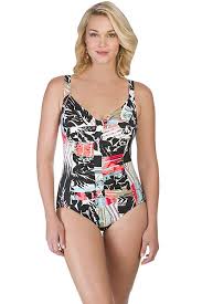 Amazon Com Penbrooke Pattern Sense Shirred One Piece