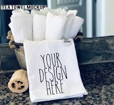 Bathroom Towel Mockup Tea Towel Mockup White Towel Mockup Etsy White Towels Tea Towels Towel