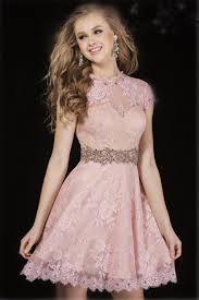 Cute Summer High Charming Lace Cocktail Dress Sheer Bead Rhinestone Crystal Sash Lace Mini Home Cute Cocktail Dresses Cocktail Dress Prom Summer Cocktail Dress