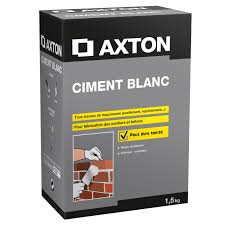Ciment Poudre Blanc Axton 1 5 Kg Ciment Travaux De Maconnerie Et Ciment Blanc