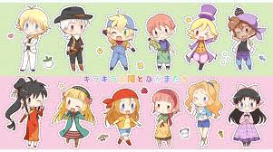 Bachelors And Bachelorettes From Harvest Moon Sunshine Island Will Vaughn Mark Elliot Pierre Danny Lily Lanna C Harvest Moon Harvest Moon Game Chibi