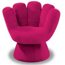 Lumisource Plush Mitt Chair Hot Pink Cheap Comfy Chairs Small Comfy Chair Pink Furniture