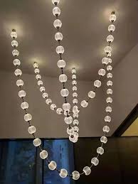 2024 Trendy Pearl Necklace Collection LED Hanging Lamps Lustre Pendant Light Suspension Luminaire