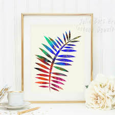 All printables found on made in a day are for personal use only and not for resale. Colorful Palm Leaf Art Printable Art Red Blue Green 8x10