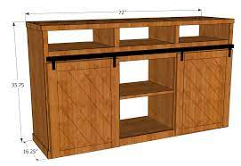 For more details on the hardware portion see my original post here. Barn Door Tv Console Handmade Haven