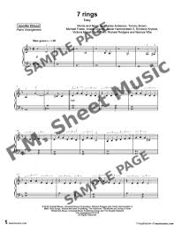 Below you'll find links to many of the best free piano sheet music arrangements. 7 Rings Easy Piano By Ariana Grande F M Sheet Music Pop Arrangements By Jennifer Eklund