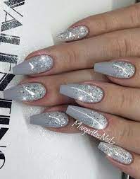65 Beautiful Matte Glitters Nail Art Ideas Winter Nails Acrylic Gorgeous Nails Acrylic Nail Designs