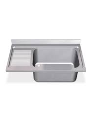 This is for a small shallow prep sink and i want to use the space underneath for trash and was planning to do a tight bend with the ptrap etc. Sink With Short Drain Board Left Inox Rvs For Food Industry