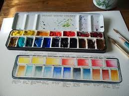 Re Purposed Prang Watercolor Tin Watercolor Sketch Box Watercolor Art Watercolor Pallet