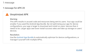 The main activity starts when the user taps your app's icon. Unoptimized Apk Warning Mobile Developer Answers Best Practices Mobile Developers Sugarclub