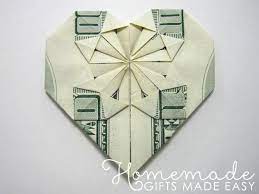 Decorative Money Origami Heart Video Tutorial And Picture Instructions
