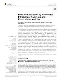 Pdf Immunomodulation By Helminths Intracellular Pathways And Extracellular Vesicles