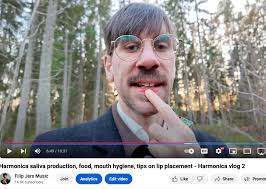 What do you do to keep your mouth clean before playing harmonica?