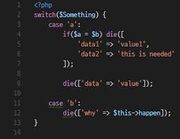 Switch case example in php. Wrong Code After Exit Statement Cannot Be Executed When Using Switch Case Issue 1765 Squizlabs Php Codesniffer Github