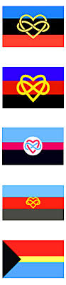 But did you know, there are flags for more specific groups within (and outside of) the community? Polyamory In The News The Polyamory Flag Is A Grim Confusing Failure Let S Do Better