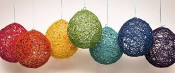 Balon Ve Ipten Avize Yapimi Malzemeleri Eglenceli El Sanatlari Cocuklar Icin Elisi Sanat Ve Elisleri