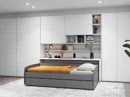 Engineered to be bed bug resistant. Eco Compact Twin Twin Xl Sofa Bed And Cabinets System