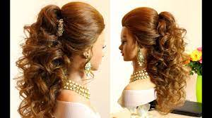 For your mehendi, sangeet or wedding reception, there are plenty of bridal hairstyles for long hair with accents of braids, flowers and hair pins. Curly Hairstyle For Wedding Party Off 71 Buy