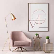 Love Print Rosegold Wall Art Copper Gold Wall Art Wall Etsy Rose Gold Decor Gold Living Room Decor Gold Wall Art