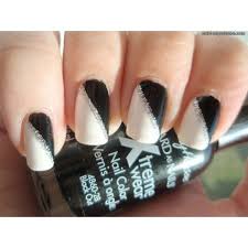 Black And White Nail Art For Short Nails Black And White Nail Designs For Short Nails Liked On Polyvore Black Nail Designs White Nail Designs Black And White Nail Designs