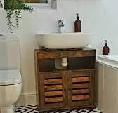 Rustic Bathroom Cabinet, Under Sink Bathroom Cabinet, Dark ...