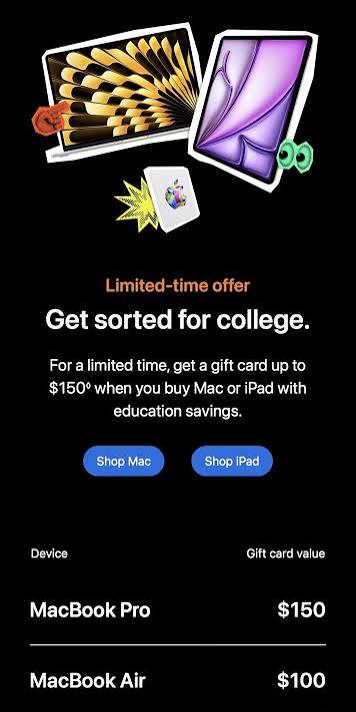US Apple Back to School Promo Is Live : r/macbookair