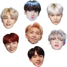 Bts (방탄소년단) 'butter' official mv credits: Bts K Pop Karton Gesichtsmasken Packung Von 7 Partyfest De