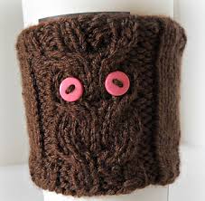 Ravelry Owl Cable Knit Coffee Cozy Pattern By Crystal Lybrink