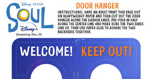 Find images and videos about disney and. Disney Pixar Soul Door Hanger Craft Mama Likes This