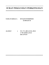 Maybe you would like to learn more about one of these? Surat Perjanjian Perkongsian Miskin Kaya Trading