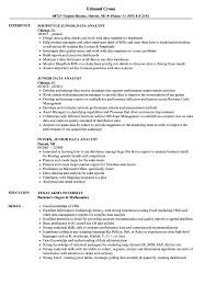 Junior Data Analyst Resume Samples Velvet Jobs