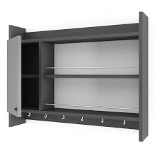 Lakeside 42 metal corner shelf with mesh walls, 3 shelves for bathrooms, kitchens. Decortie Grey Kitchen Rack Shelf