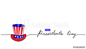Happy Presidents Day Usa Simple Hat Sketch Vector One Line Illustration With Presidents Day Lettering Happy Presidents Day Line Illustration Crazy Hats