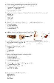 Latihan soal pilihan ganda bab seni musik. Pat Senbud Kelas 7