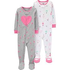 Carter S Girls Toddler 2 Pack Cotton Footed Pajamas Ballet Heart 3t Buy Products Online With Ubuy Kuwait In Affordable Prices B07gthr5cz