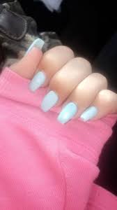 Acrylic Nails Coffin Medium Light Blue And Ring Finger Glitter Acrylic Nails Coffin Fun Nails Coffin Nails