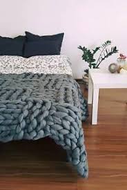 Great savings & free delivery / collection on many items. Giant Knit Blanket Chunky Blanket 100 Merino Wool Blanket Arm Knitting Ebay