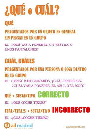 Que O Cual Spaanse Grammatica Spaans Leren Spaans