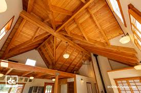 Post and beam construction uses glulam beams or natural timber placed on vertical posts to create expansive living spaces. Cabin Kits Post Beam Wood Cabin Designs Dc Structures
