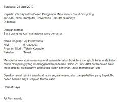 Contoh surat izin sakit karena diopname sehingga tidak masuk sekolah. 11 Contoh Surat Izin Tidak Masuk Kuliah Untuk Mahasiswa Yang Baik Dan Benar Ibnuilyas