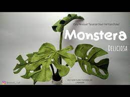 55 Diy Felt Leaves Tutorial How To Make Monstera Deliciosa Felt Leaf Tutorial Felt Leaf4 Youtube Felt Flower Tutorial Felt Flowers Diy Felt Flowers